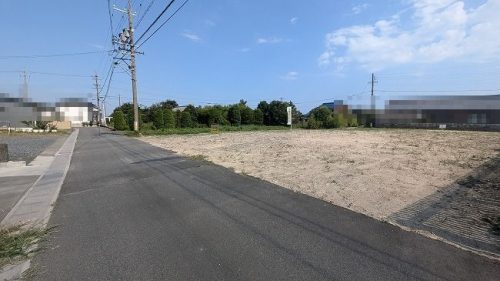 北側道路（１号地側）より撮影